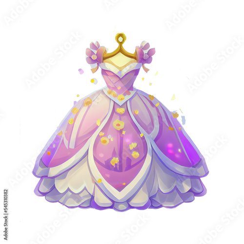 Dress Up Game Asset Princess with Transparent Background