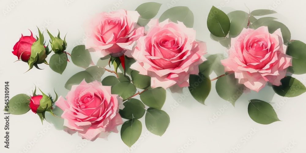 Rosas en acuarela Rosas en acuarela