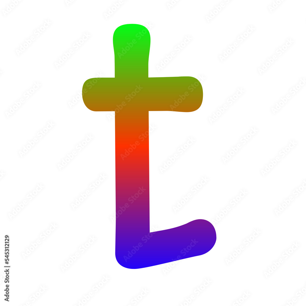 Gradient neon color lower case example characters Gradient neon color lower case example characters