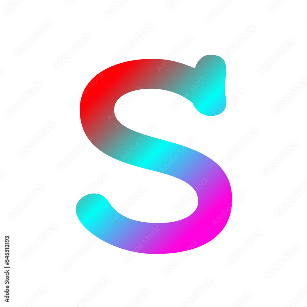 Gradient neon color lower case example characters Gradient neon color lower case example characters