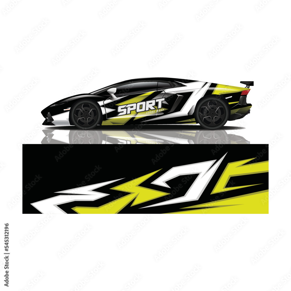 Car decal wrap design vector Car decal wrap design vector
