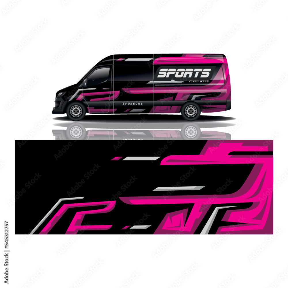 Car decal wrap design vector Car decal wrap design vector