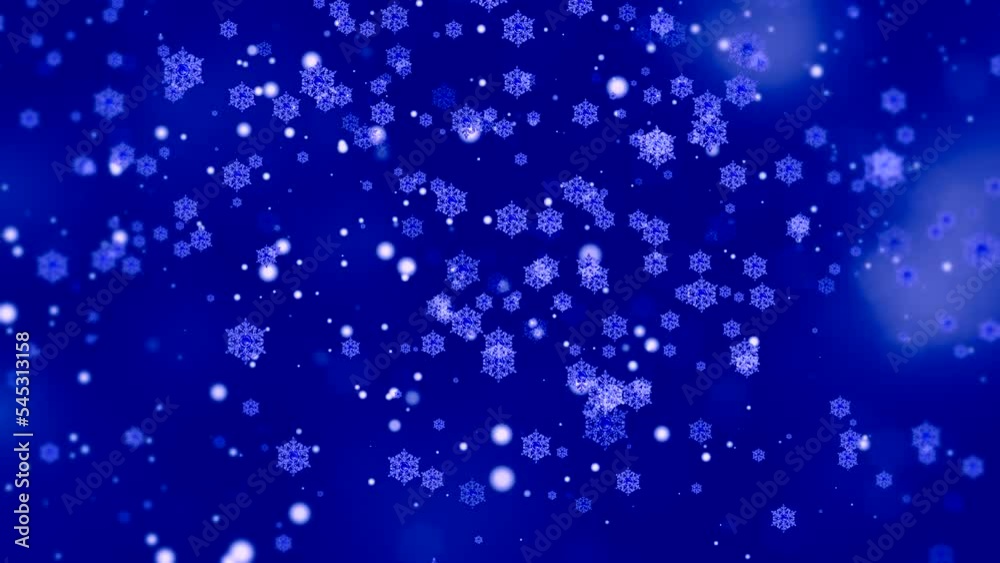 Snowflakes Falling Blue 4K Snowflakes Falling Blue 4K