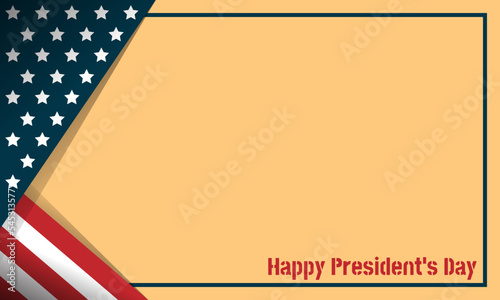 Happy President's Day background with copy space area