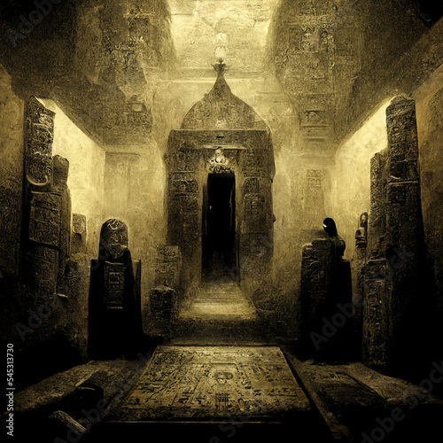 Print op canvas inside an egyptian pyramid
pharaoh tomb