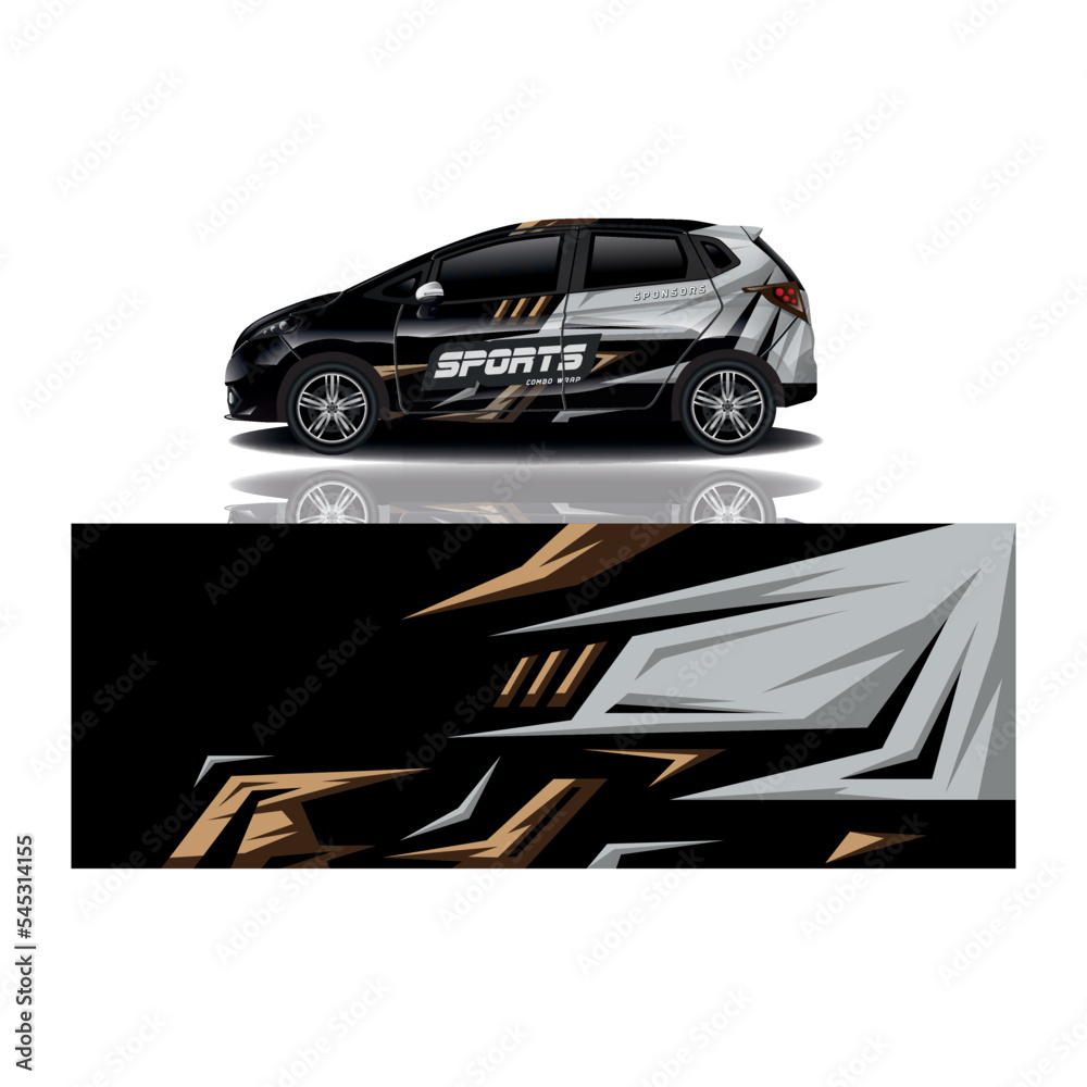 Car decal wrap design vector Car decal wrap design vector