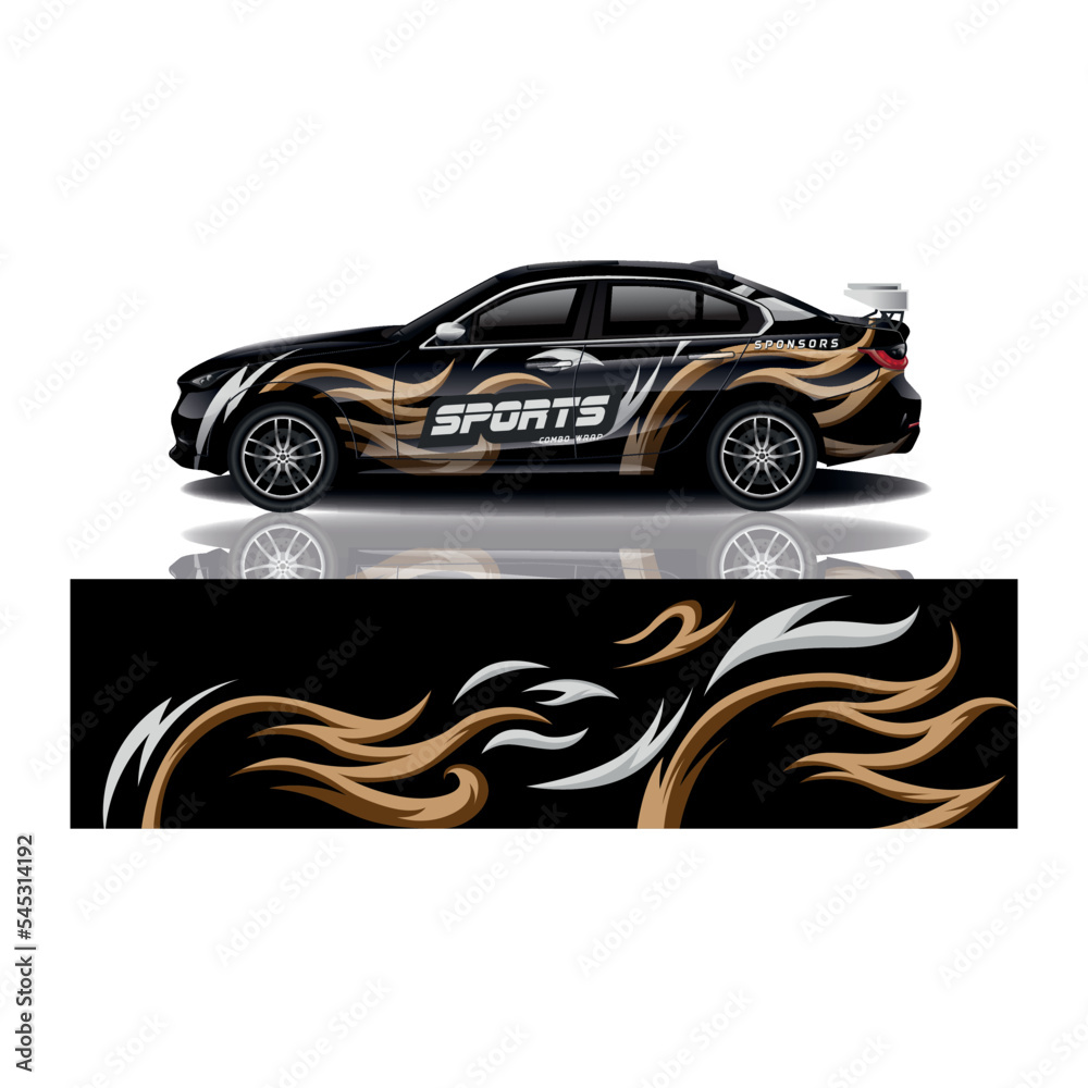 Car decal wrap design vector Car decal wrap design vector