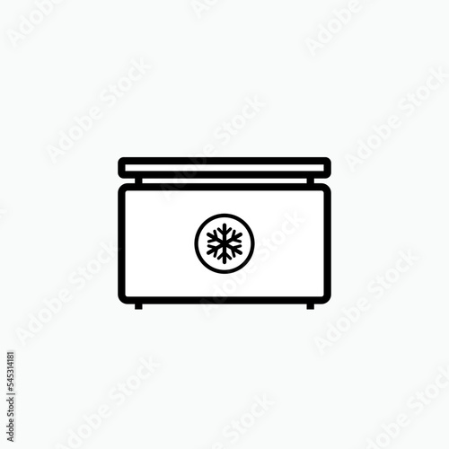 Freezer Icon - Vector, Sign and Symbol for Design, Presentation, Website or Apps Elements.    