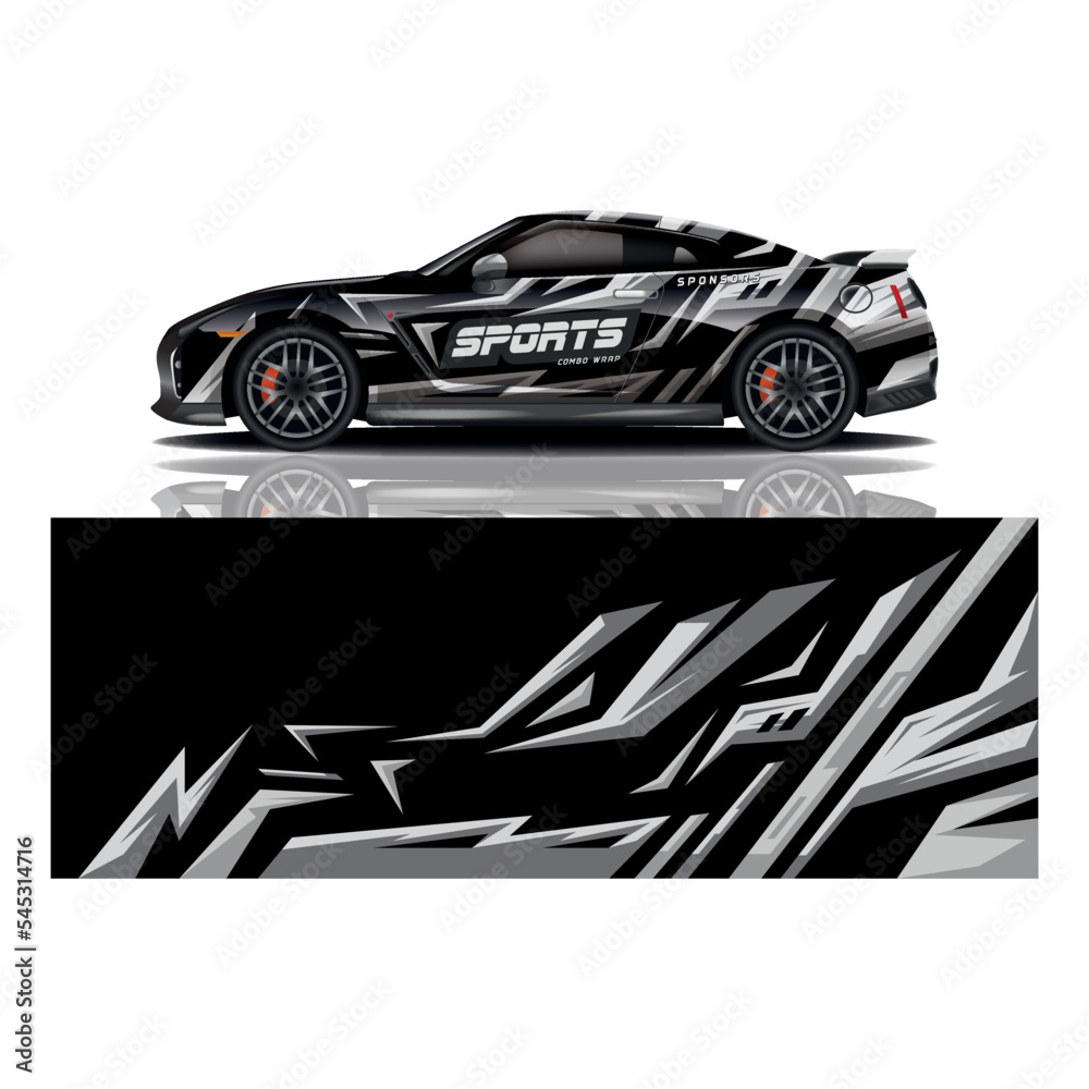 Car decal wrap design vector Car decal wrap design vector