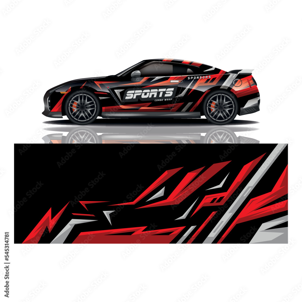 Car decal wrap design vector Car decal wrap design vector