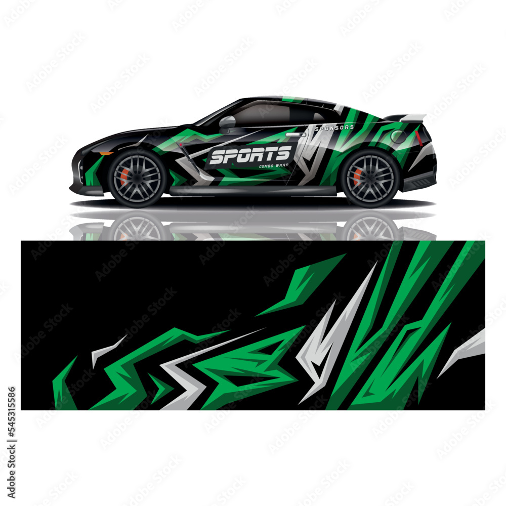 Car decal wrap design vector Car decal wrap design vector