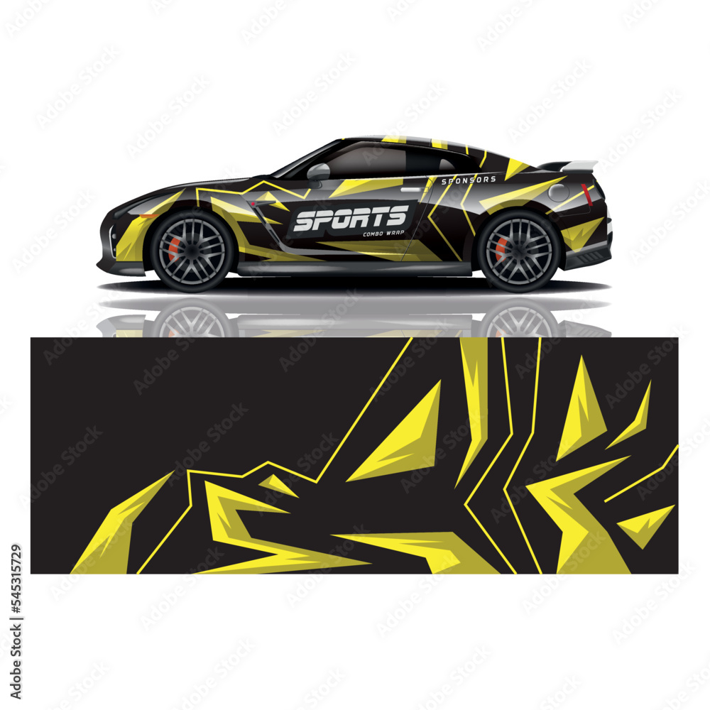 Car decal wrap design vector Car decal wrap design vector