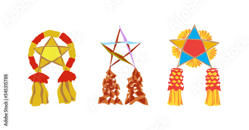 Native Traditional Pinoy Parol Lantern for Pasko decoration for Christmas in the Philippines photo