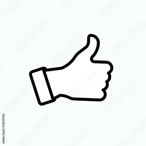 Thumb Icon. Symbol : Agree or Like - Vector. 