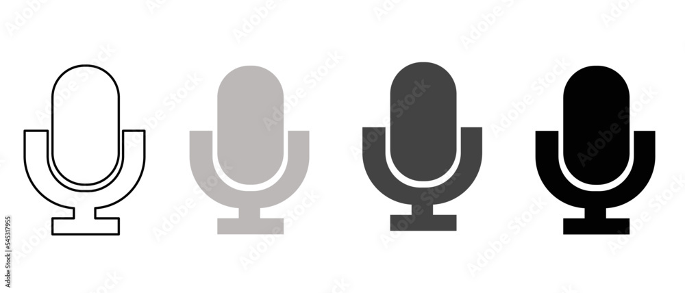red, white and black capsule microphone icon and silhouette set - capsule microphone set with lightning and connection sign for broadcast or podcast isolated on white, black and red circle red, white and black capsule microphone icon and silhouette set - capsule microphone set with lightning and connection sign for broadcast or podcast isolated on white, black and red circle