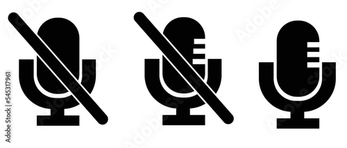 Microphone vector icon set isolated on white background. podcast icon vector. Voice vector icon, Record. Microphone - recording Studio Symbol. Retro microphone icon