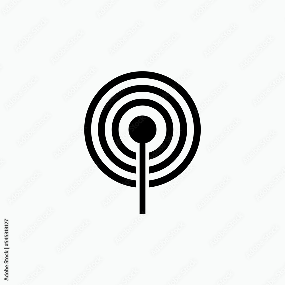 Tower, Signal Icon. Transmission, Relay Symbol - Vector. Tower, Signal Icon. Transmission, Relay Symbol - Vector.