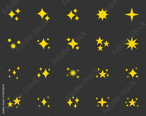 Set of sparkle icons