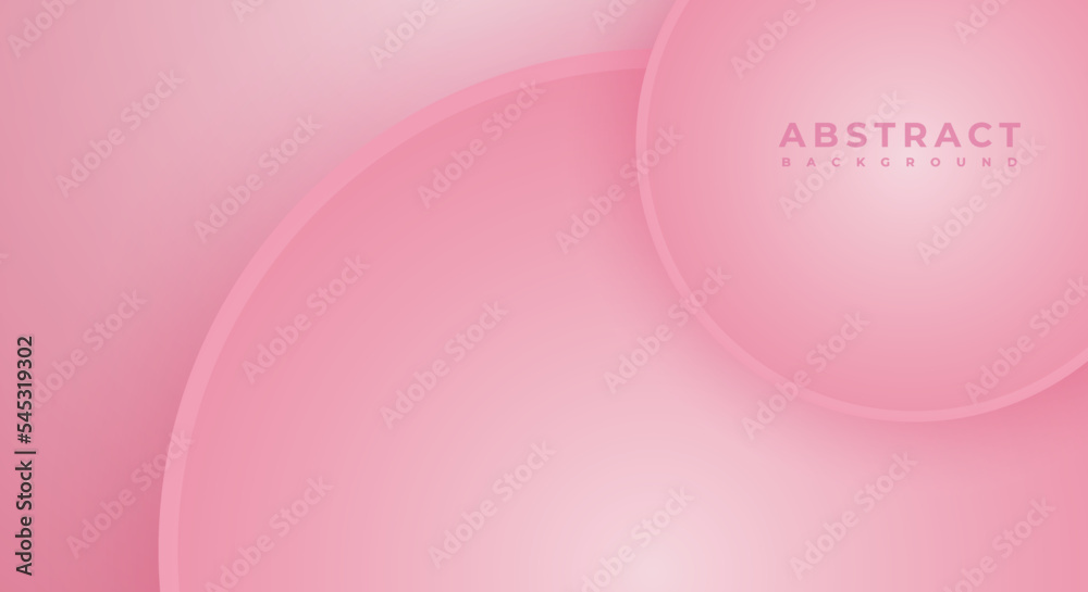 Abstract 3D Background Circle Pink Papercut Layer with Copy Space for Text or Message