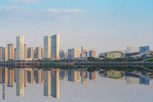 Scenery of the Skyline and View of the Pearl River in Guangzhou, China