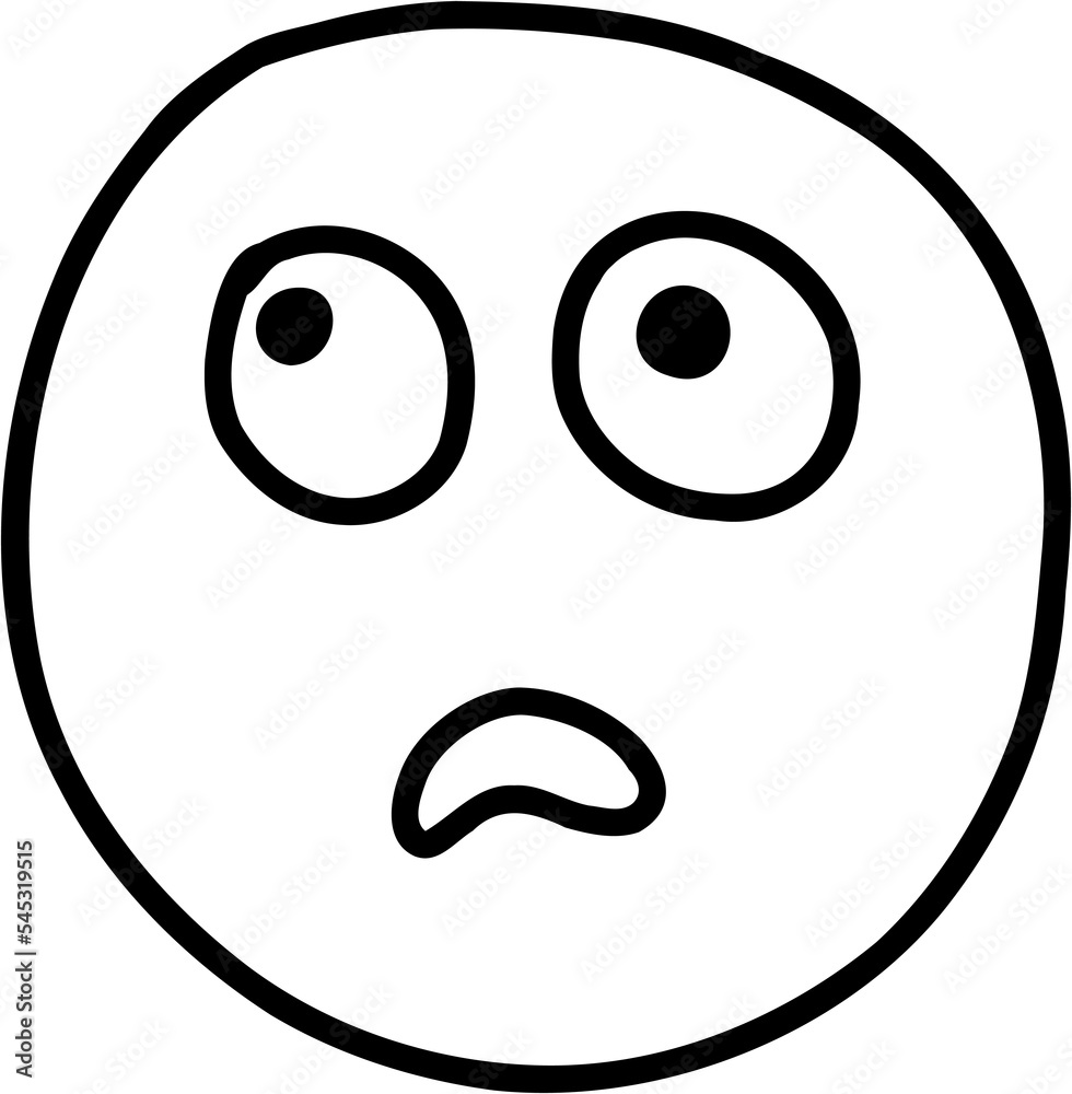 doodle freehand drawing of face expression. doodle freehand drawing of face expression.