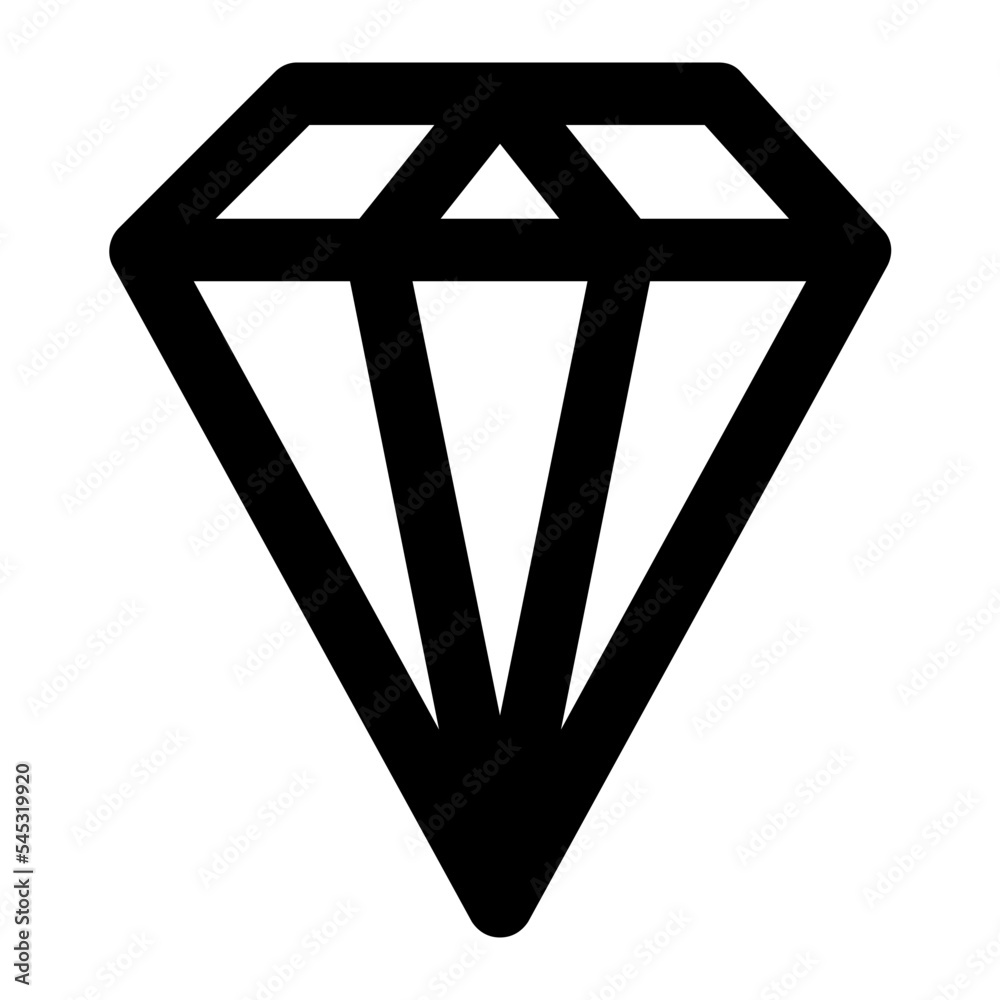 Icon Diamond With Style Outline Icon Diamond With Style Outline