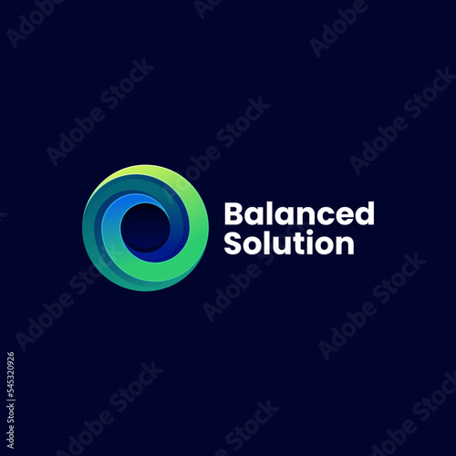 Vector Logo Illustration Abstract Gradient Colorful Style