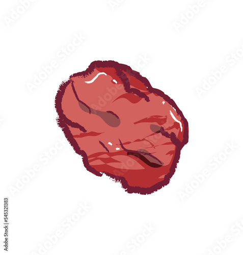Whole red dates in flat vector illustration art design