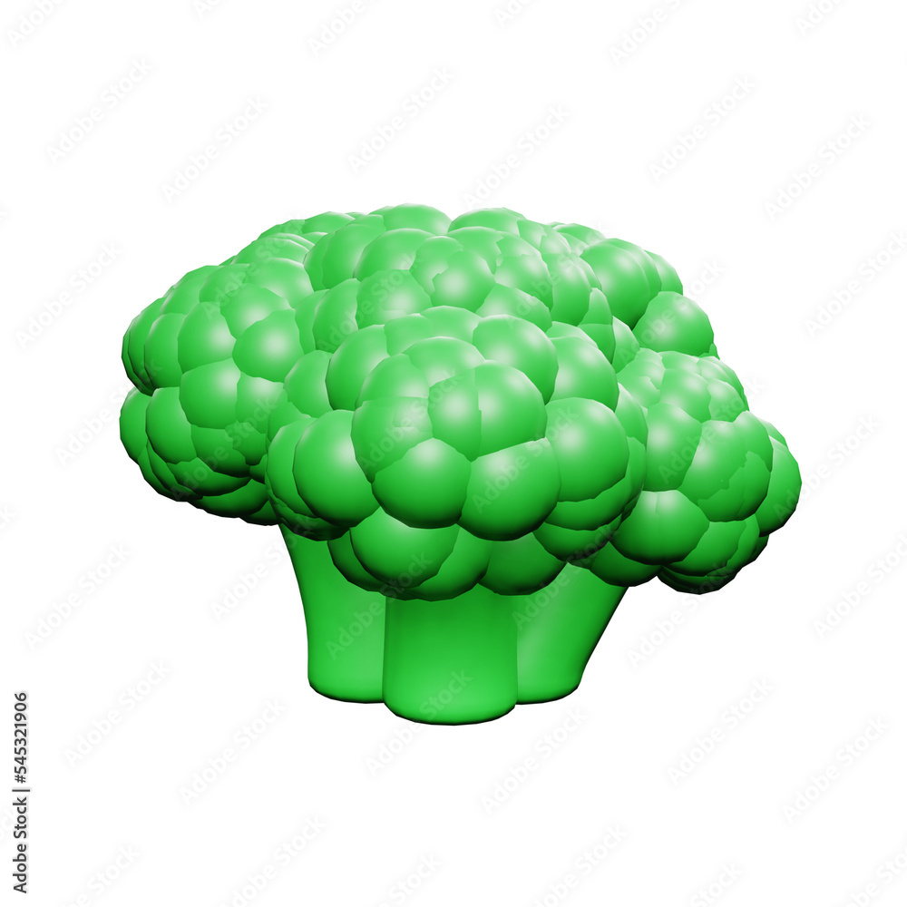 PNG 3d rendering of cauliflower vegetable for your content asset needs