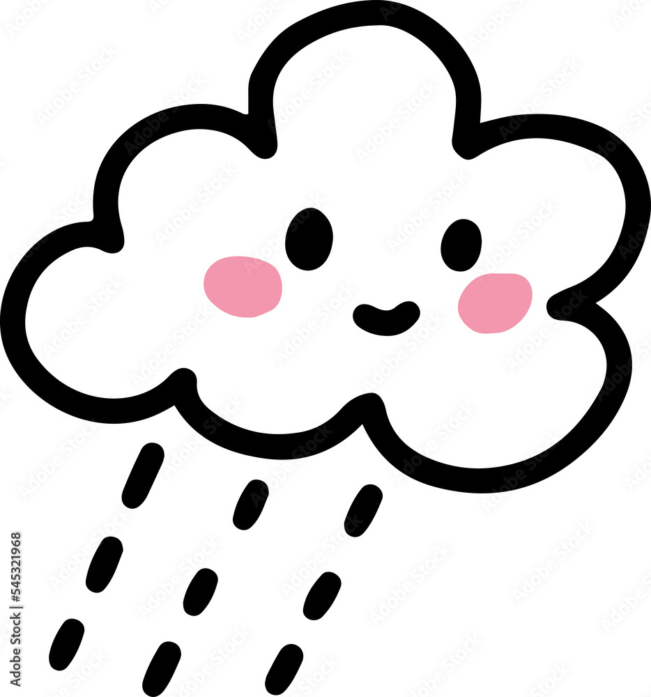 hand draw weather element hand draw weather element