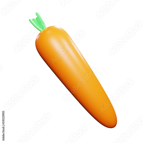 Obraz na płótnie PNG 3d rendering of carrot vegetable for your content asset needs w salonie