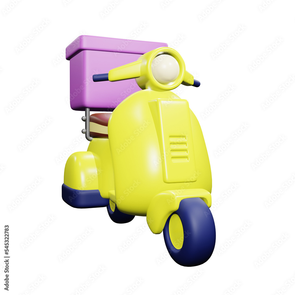 PNG 3d rendering of vespa for your content asset needs