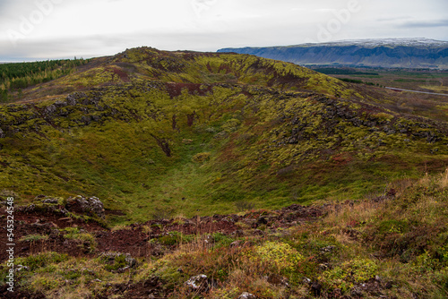 A small crater next to the Kerid Crater in South Iceland