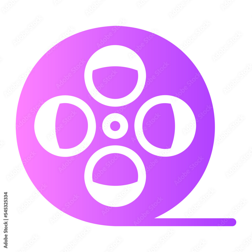 movie reel gradient icon