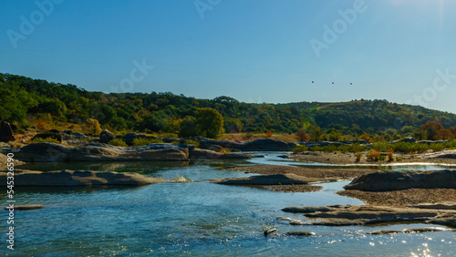 Fototapeta Naklejka Na Ścianę i Meble -  Fall at Pedernales Falls State Park in Blanco, Texas (Texas Hill Country)