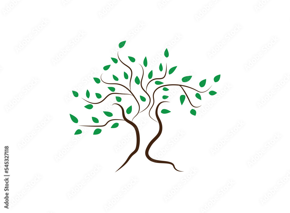 Tree and roots logo design vector isolated, abstract mangrove tree logo ...