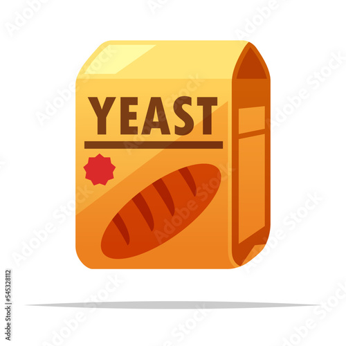Baking yeast vector isolated illustration