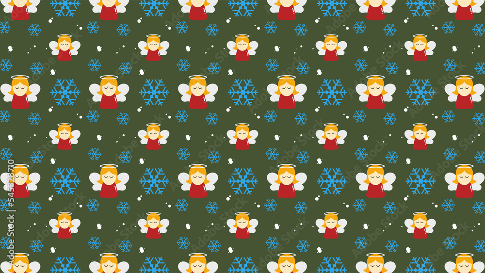 Green Merry Christmas Pattern Green Merry Christmas Pattern