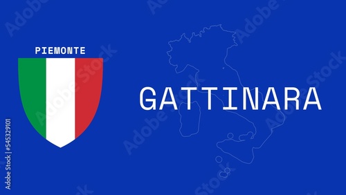 Photos Gattinara: Illustration mit dem Ortsnamen der italienischen Stadt Gattinara in d