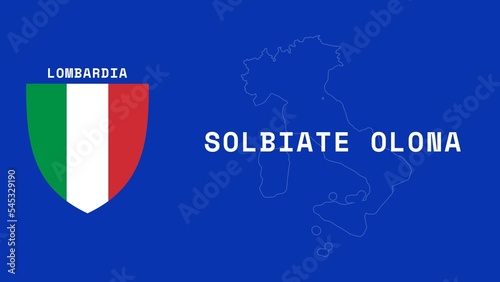 Solbiate Olona: Illustration mit dem Ortsnamen der italienischen Stadt Solbiate Olona in der Region Lombardia photo