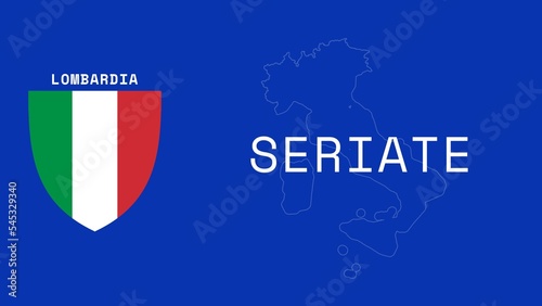 Seriate: Illustration mit dem Ortsnamen der italienischen Stadt Seriate in der Region Lombardia photo