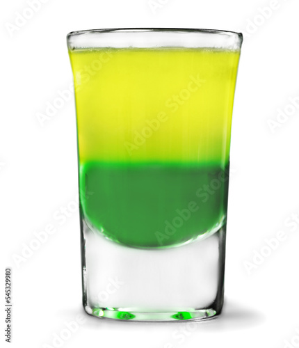 Alcohol in Shot Glass Isolated