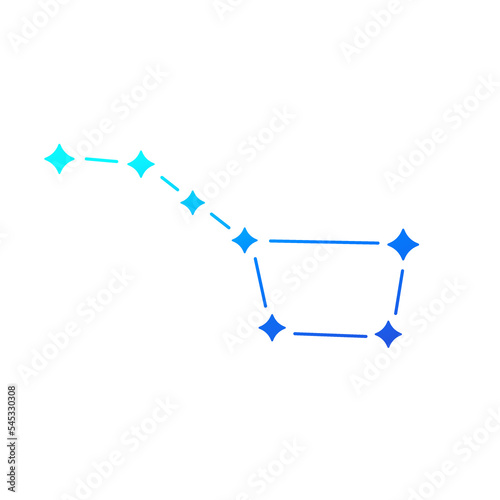 big dipper constellation icon on white