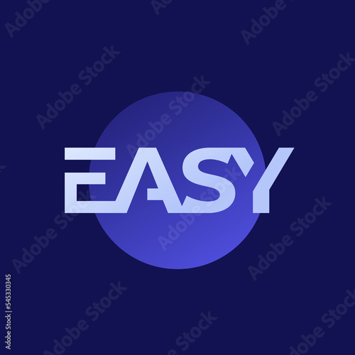 Easy logo, minimal vector design