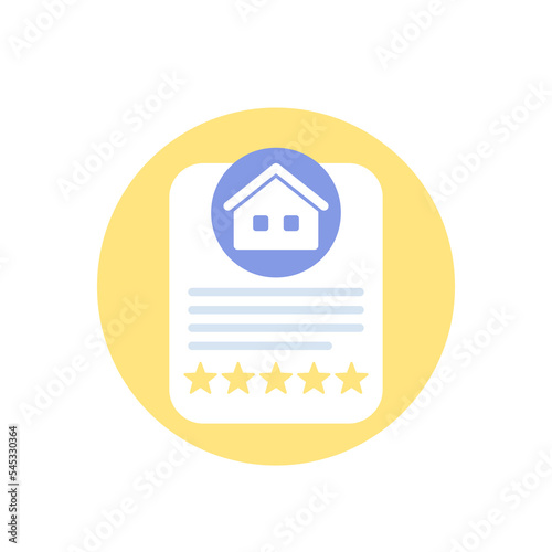 house rating icon, flat vector
