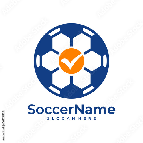 Free Download Check Soccer logo template, Football Check logo design vector - GFXLoad