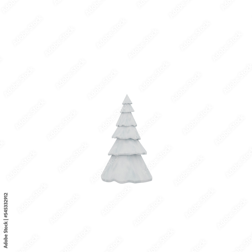 Stylized fir trees with snow Stylized fir trees with snow