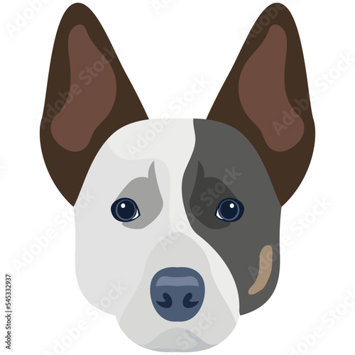 Premium flat icon design of dog 