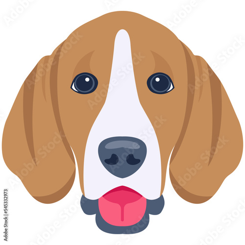 Premium flat icon design of dog 