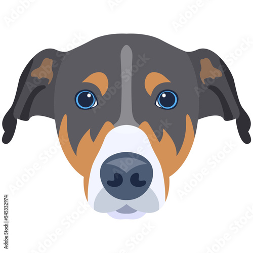 Premium flat icon design of dog 